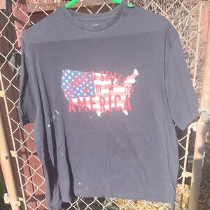 Forcast Black American Flag Tee